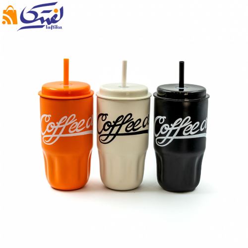 لیوان coffee cup نی دار 500 میلی