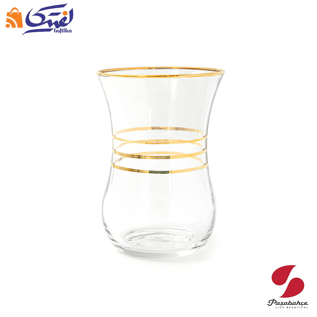استکان نعلبکی کمر باریک طلایی