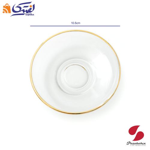 استکان نعلبکی کمر باریک طلایی پاشاباغچه