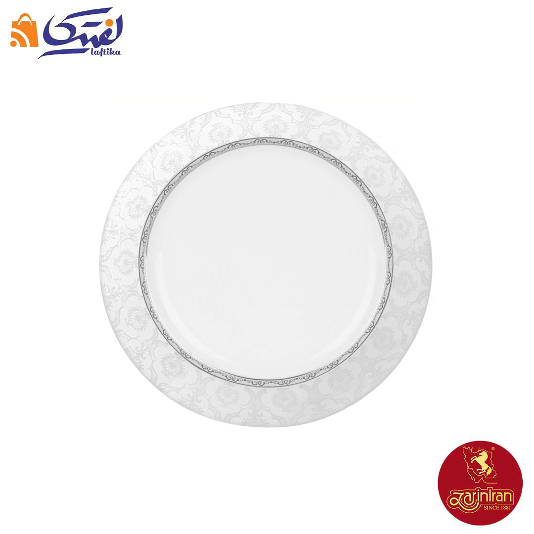 بشقاب پیش دستی چینی زرین ایتالیا اف طرح هدیه پلاتینی سایز 19