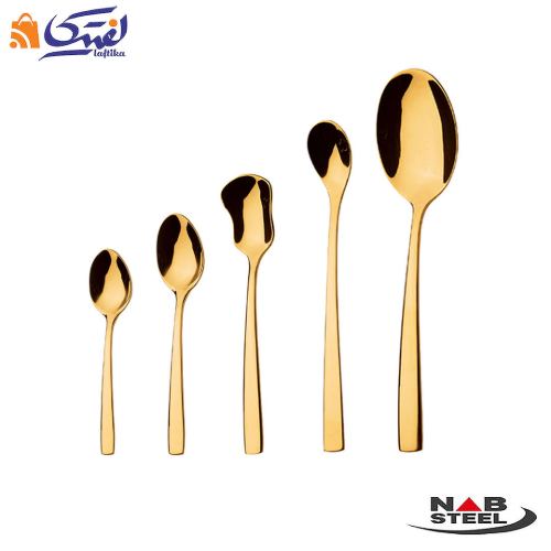 سرویس 136 پارچه ناب استیل مدل فلورانس طلایی