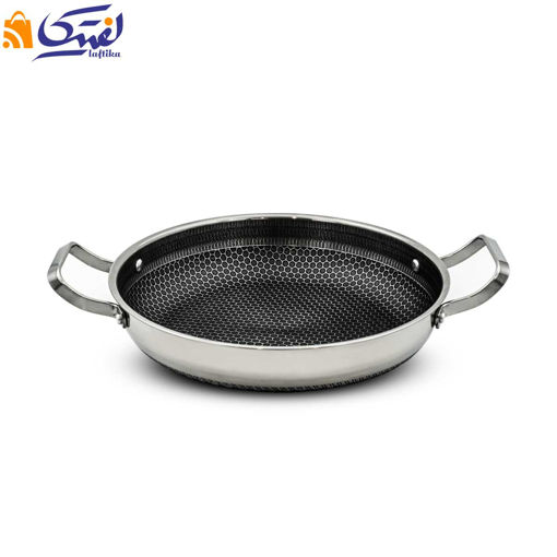 تابه استیل کربنی CC8016-28 دو دسته چیک چف