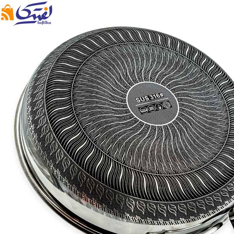 تابه استیل کربنی دو دسته Chik Chef بدون درب