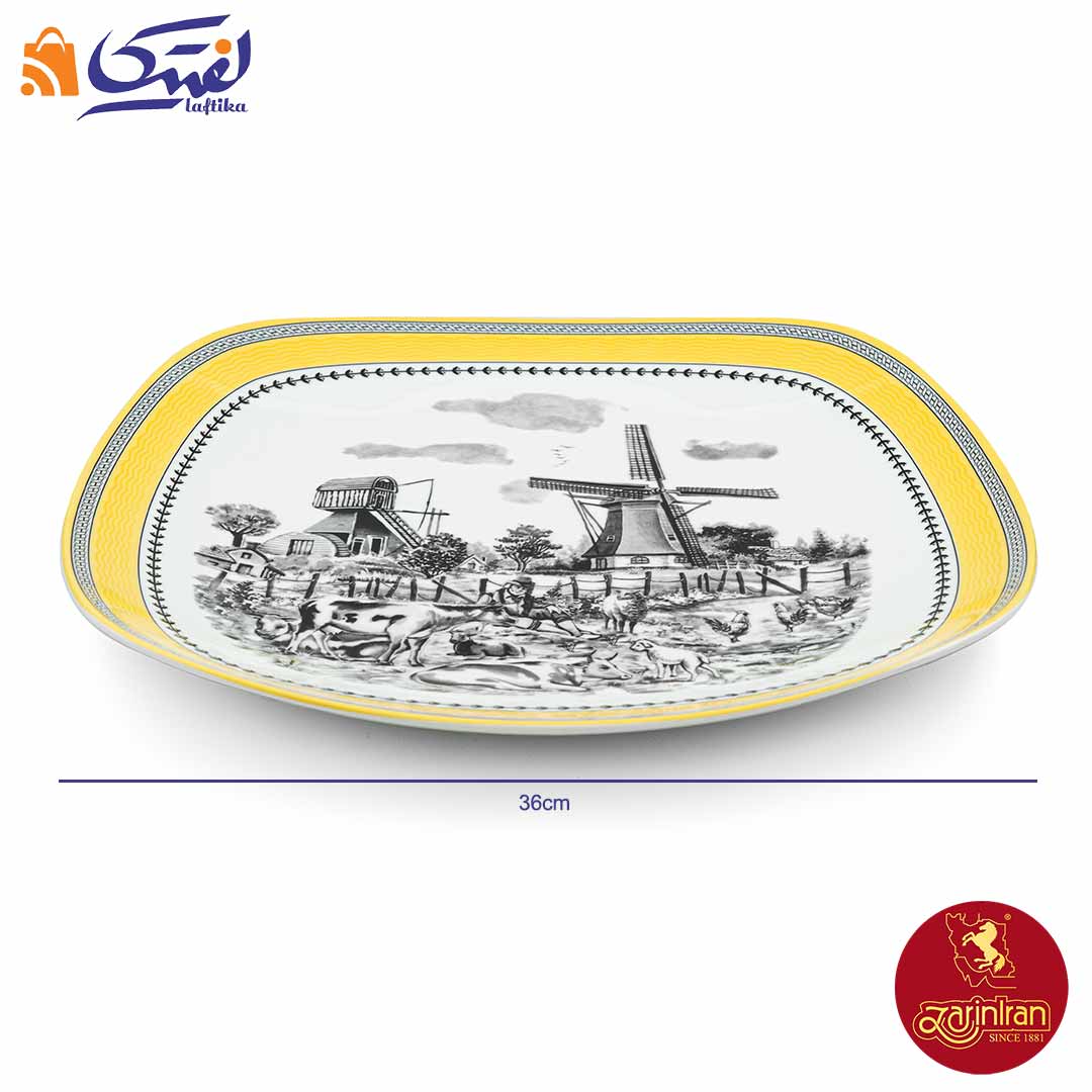 بشقاب تخت چینی زرین کواترو ویلیج سایز 36