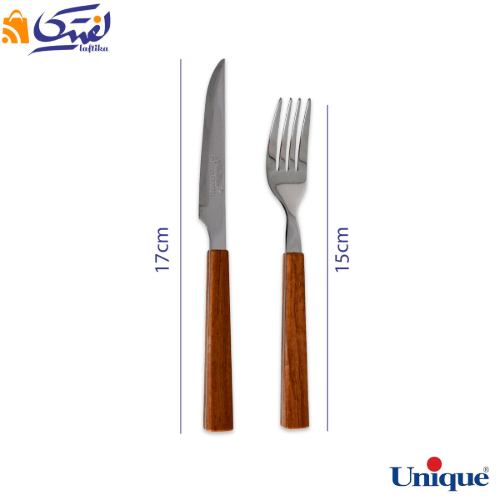 کارد و چنگال 12 پارچه یونیک مدل UN-5850