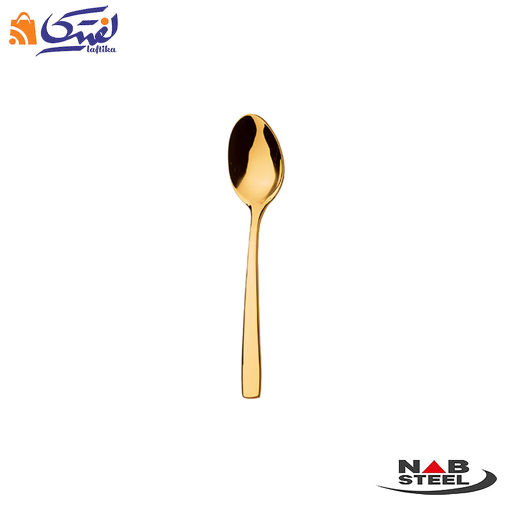 قاشق مربا خوری ناب استیل مدل فلورانس طلایی 6 عددی PVD