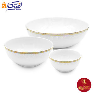 چینی زرین سرویس 13 پارچه پیاله ایتالیا اف طرح ریوا طلایی