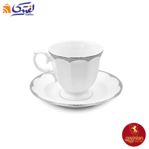 سرویس چای خوری چینی زرین نئوکلاسیک ایساتیس پلاتینی 12 پارچه