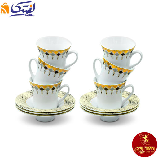 سرویس چای خوری چینی زرین شهرزاد طرح کلوپاترا 12 پارچه