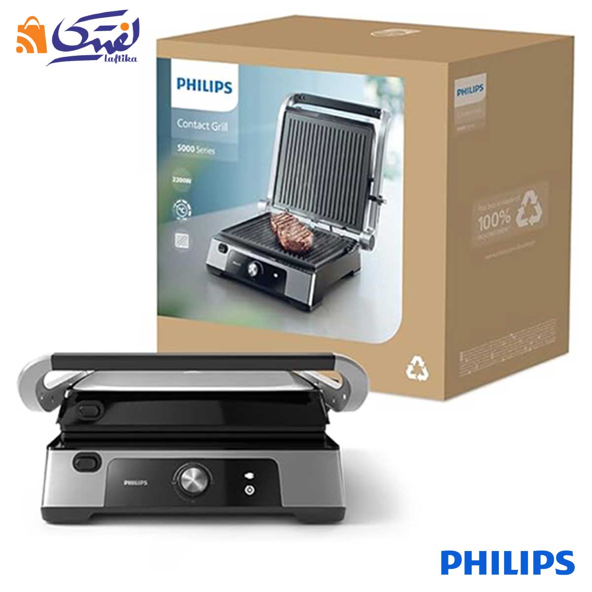 جعبه دستگاه گریل فیلیپس HD6301/90