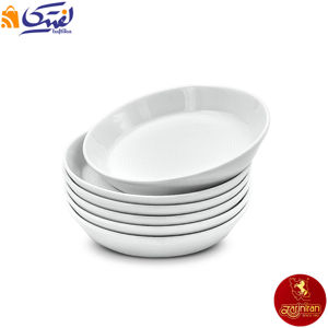 بشقاب تخت چینی زرین Zi فرم اس سفید سایز 12