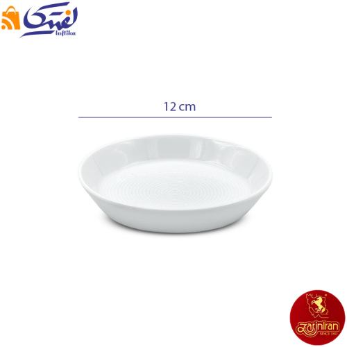 بشقاب تخت چینی زرین Zi فرم اس سفید سایز 12