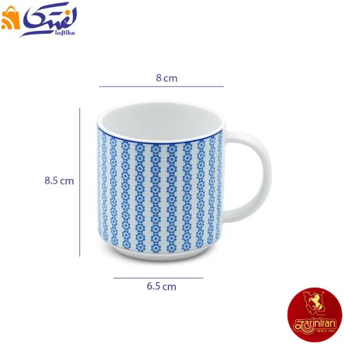 ماگ دسته دار چینی زرین Zi فرم اس طرح ریچل