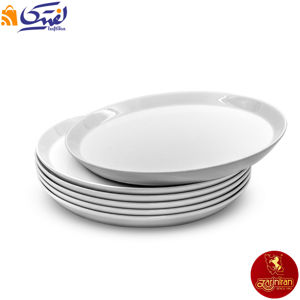 بشقاب تخت چینی زرین Zi فرم اس سفید سایز 27