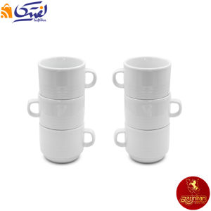 فنجان قهوه چینی زرین هتلی 49 سفید 7.5 حجم 180 سی سی