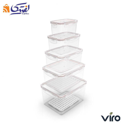 سرویس فریزری 10 پارچه ایزی لاک مستطیل ویرو کد 220