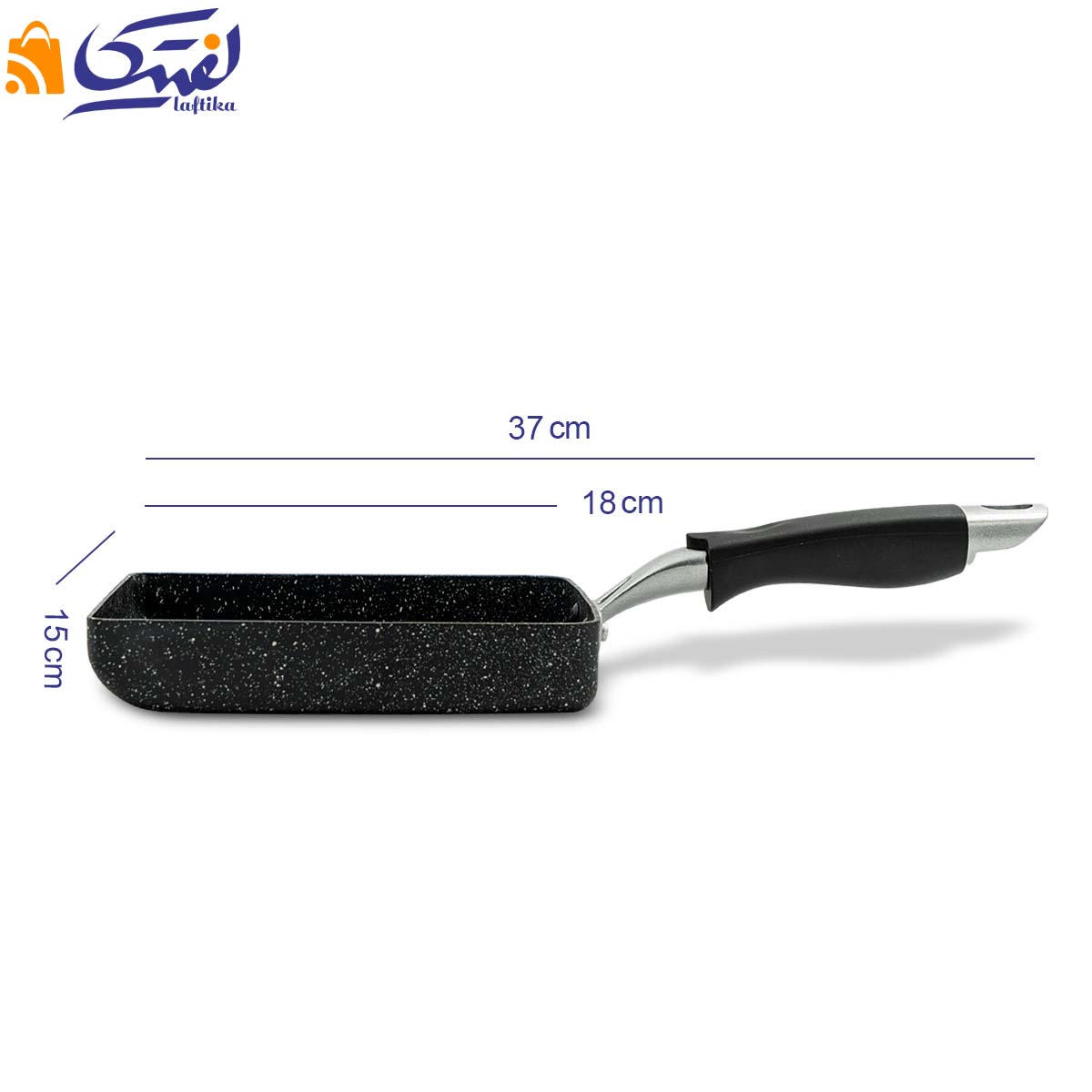 تابه گرانیتی مستطیل سارا سایز 18x15