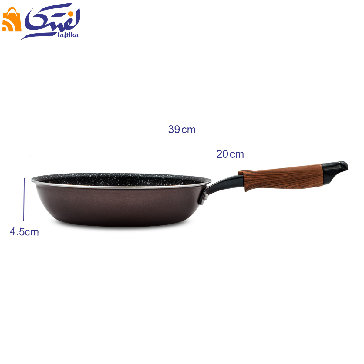تابه سوپر گرانیتی دسته چوبی سایز 20 مدل