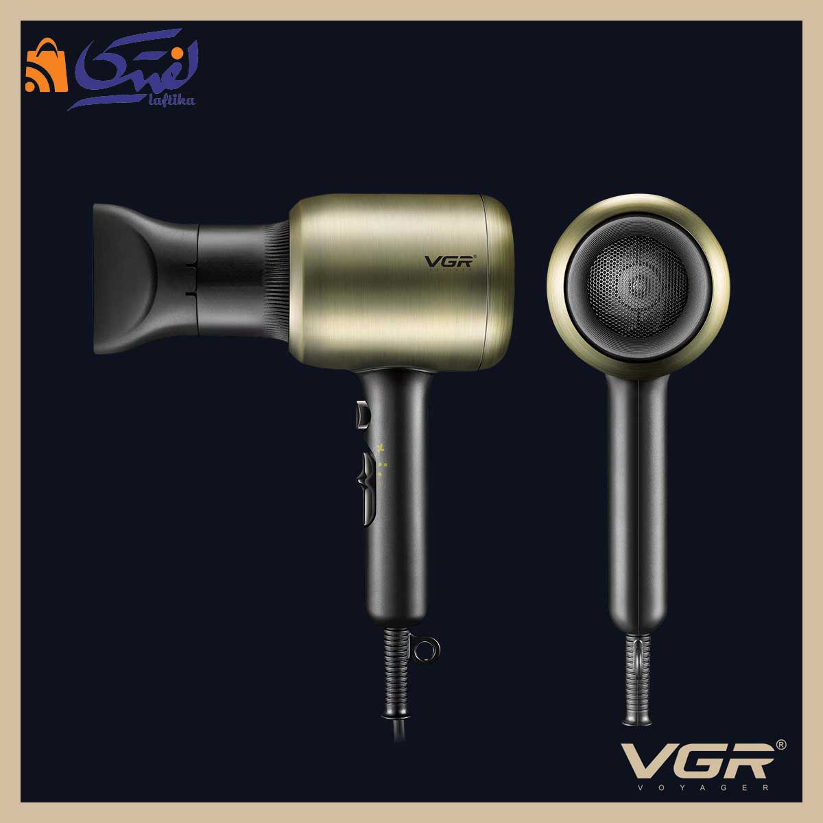 نمای پشت سشوار 2200 وات VGR-453