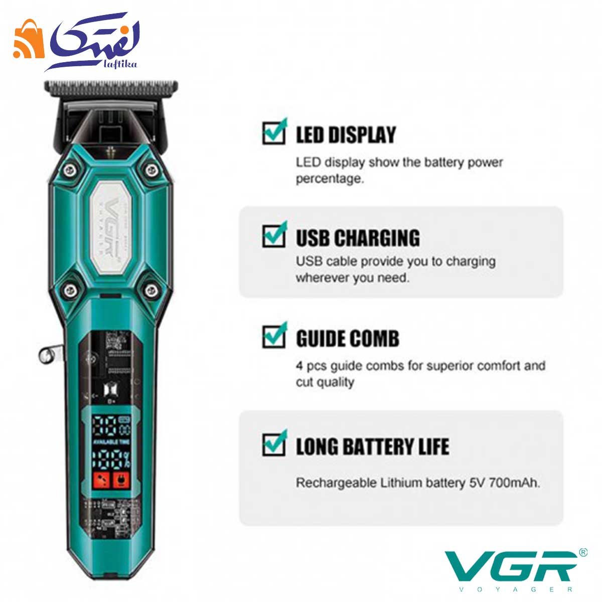 ویژگی های ماشین اصلاح شارژی VGR-900