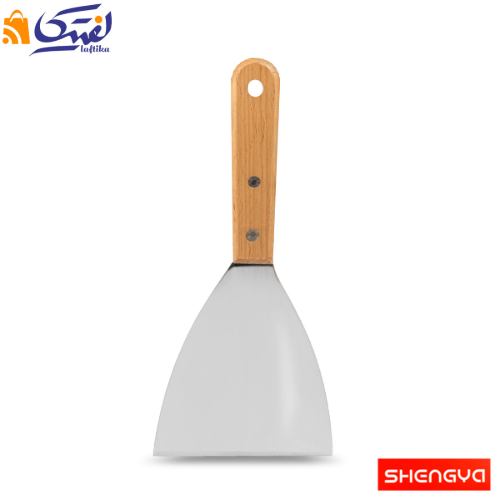 کاردک آشپزی استیل دسته چوبی