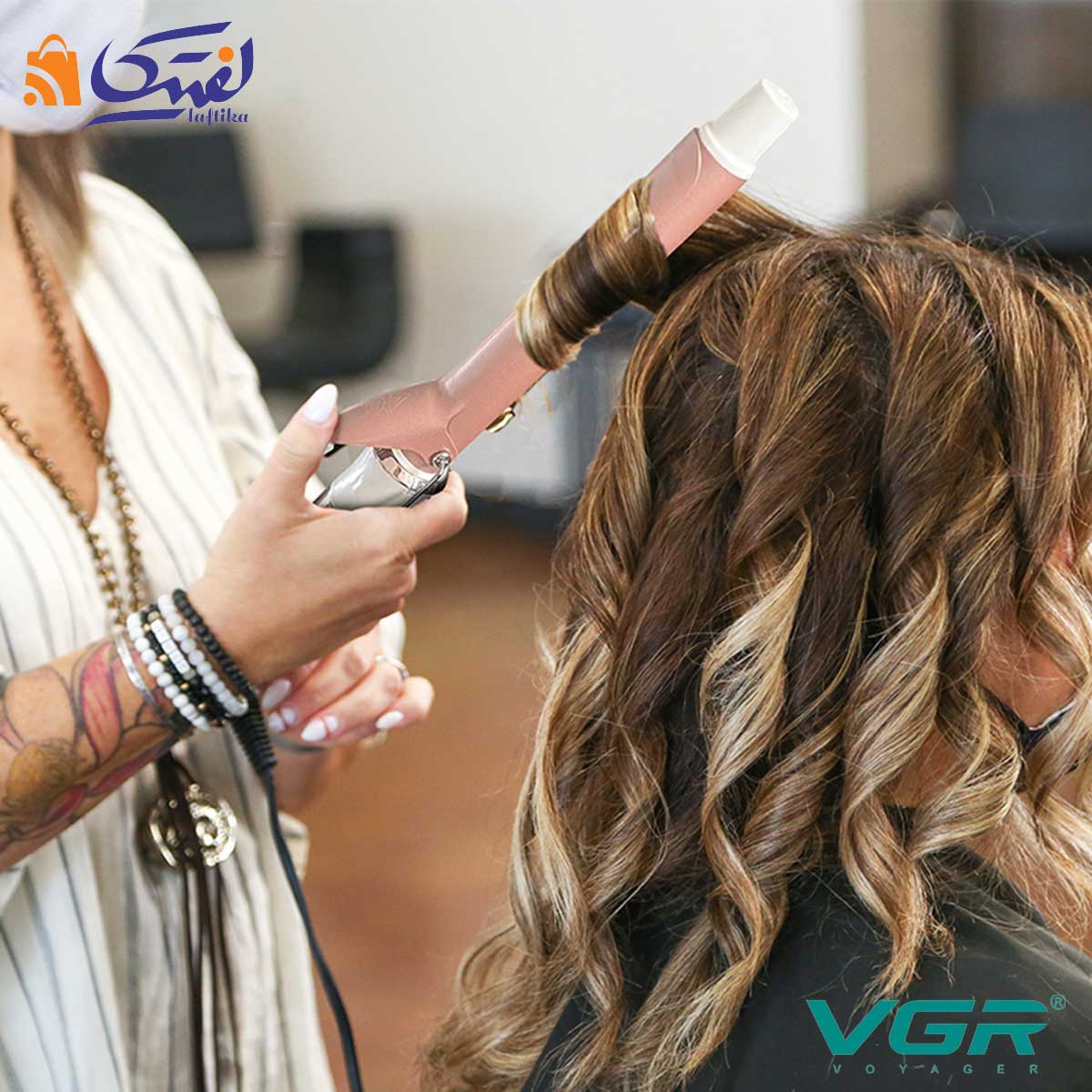 نمونه موی درست شده فرکننده مو VGR-578