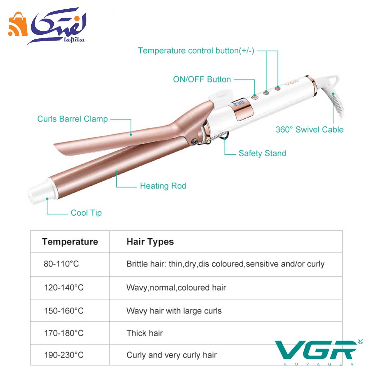 ویژگی های فرکننده مو VGR-578