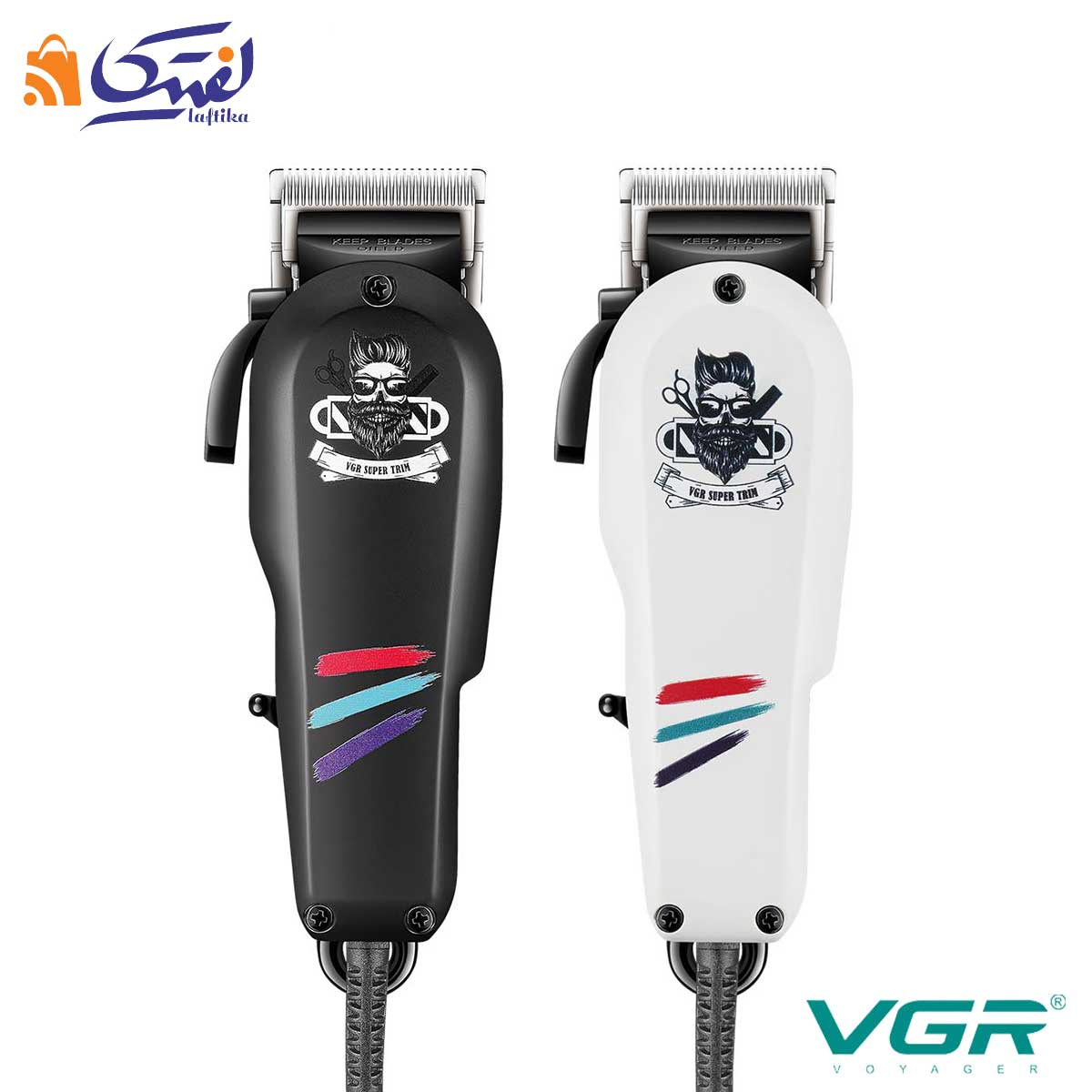 دو رنگ سفید و مشکی ماشین اصلاح با سیم VGR-129