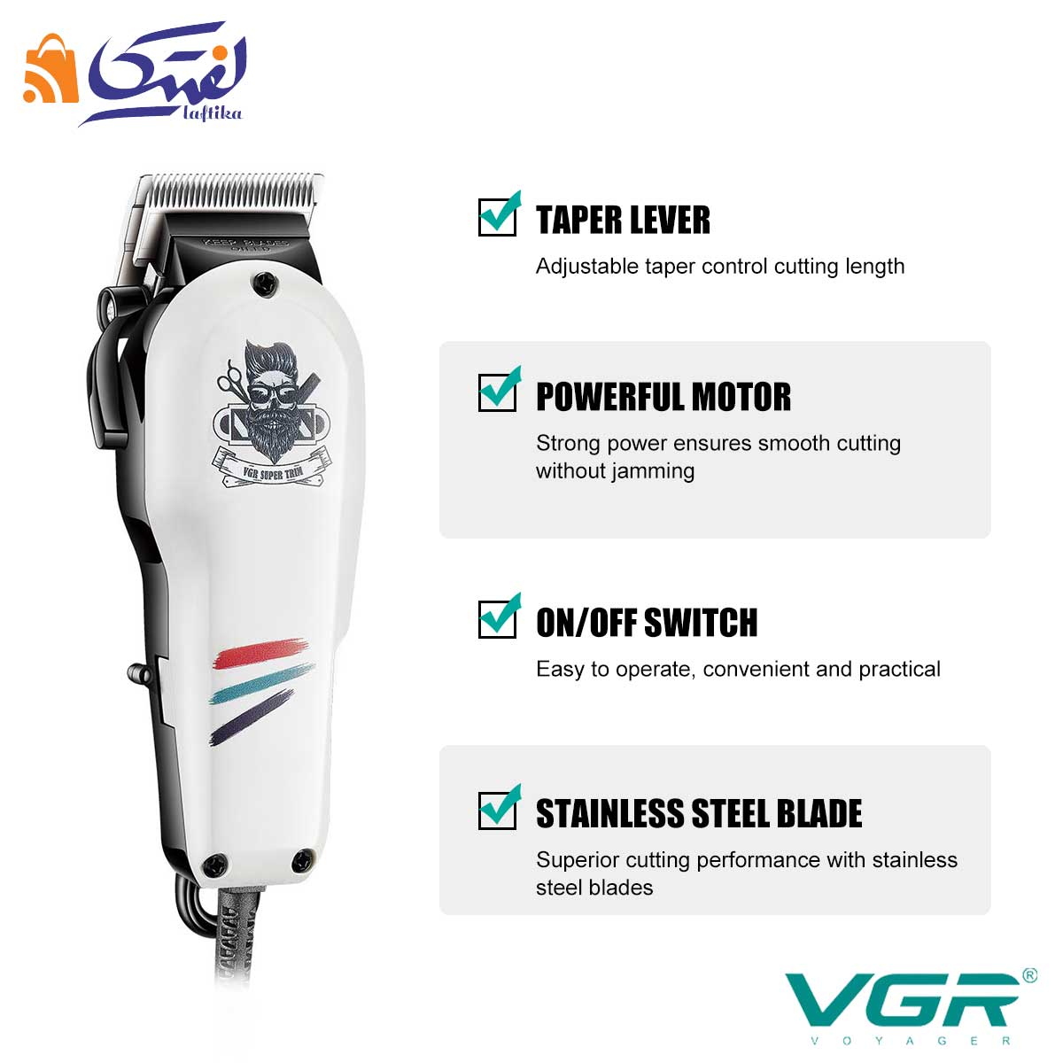 ویژگی های ماشین اصلاح با سیم VGR-129