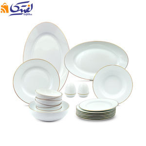 سرویس چینی زرین ایتالیا اف 30 پارچه با پیاله زرین رزگلد