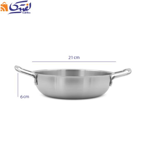 ماهیتابه استیل گود دو دسته سایز 21