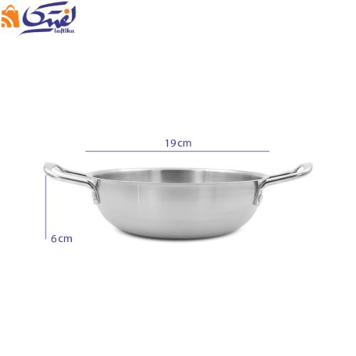 ماهیتابه استیل گود دو دسته سایز 19