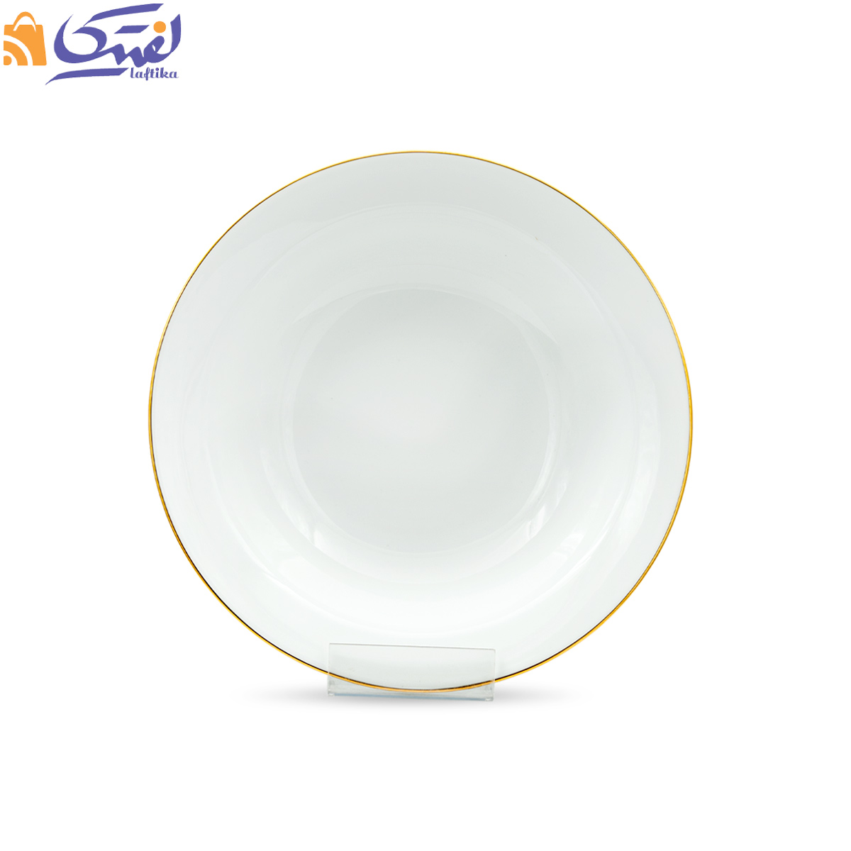 سالاد خوری بزرگ چینی زرین ایتالیا اف طرح لب طلا سایز 25