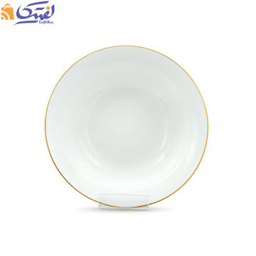 سالاد خوری بزرگ چینی زرین ایتالیا اف طرح لب طلا سایز 25