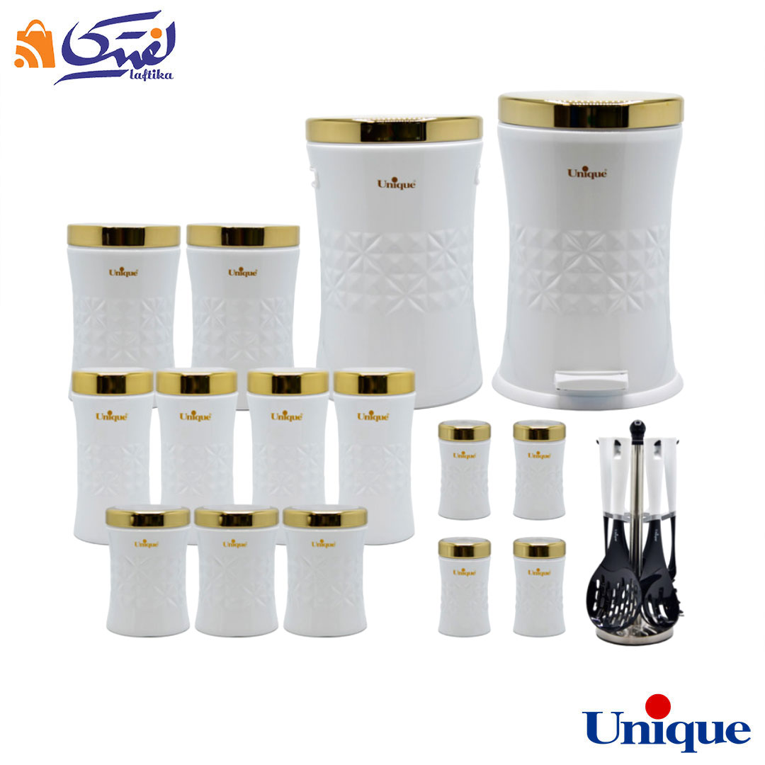 سرویس آشپزخانه 22 پارچه یونیک ونیز سفید طلایی UN-4606
