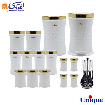 سرویس آشپزخانه 22 پارچه یونیک ونیز سفید طلایی UN-4606