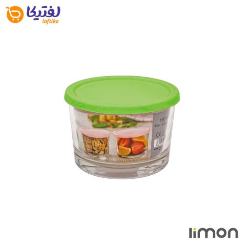 ظرف شیشه ای دربدار 190 میلی لیتر لیمون 1966