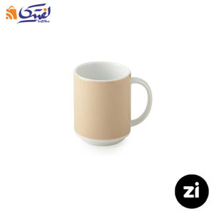 فنجان شیر شکلات چینی زرین Zi فرم اس پاستل کرم 140 سی سی