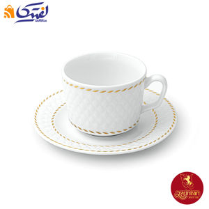 سرویس چای خوری چینی زرین رادیانس طرح میلانو سفید 12 پارچه
