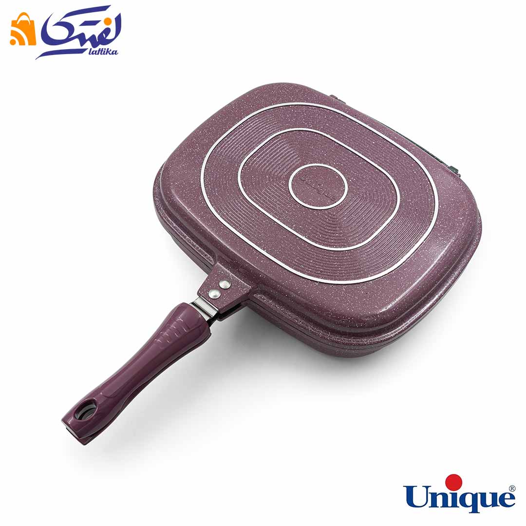 اقلام سرویس قابلمه گرانیتی یونیک 16 پارچه بادمجانی کلاسیک UN-7717