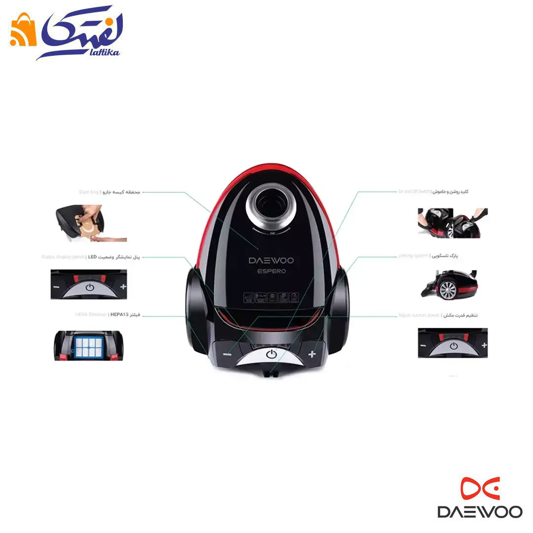 جاروبرقی کیسه‌‎دار دوو مدل DVC-LH22R جدید