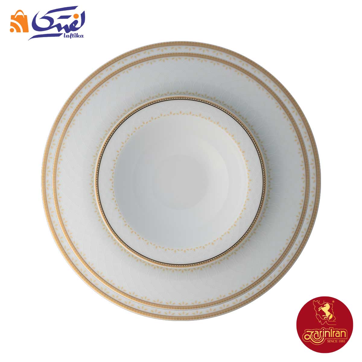 طرح گل های بشقاب نورا چینی زرین