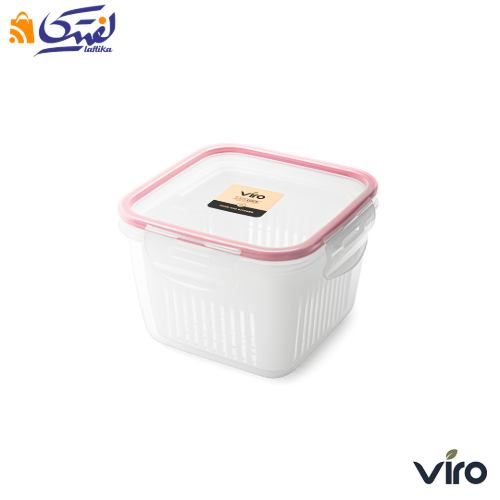 ظرف فریزری سبد دار ایزی لاک پلاس مربع 2 برند ویرو - کد 612