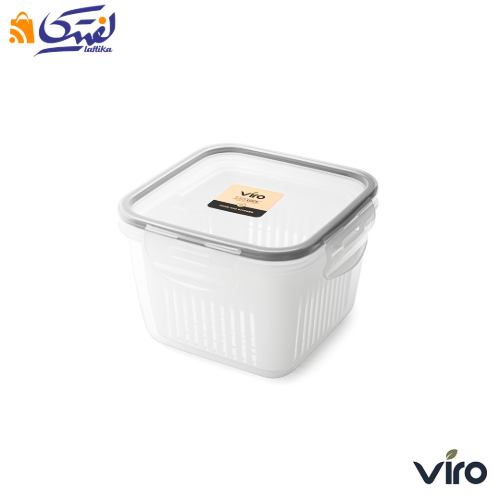 خرید ظرف فریزری سبد دار ایزی لاک پلاس مربع 2 برند ویرو - کد 612