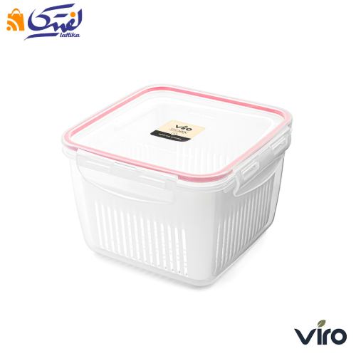 ظرف فریزری سبد دار ایزی لاک پلاس مربع 3 برند ویرو - کد 613