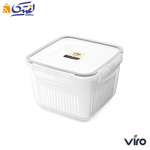 قیمت ظرف فریزری سبد دار ایزی لاک پلاس مربع 3 برند ویرو - کد 613