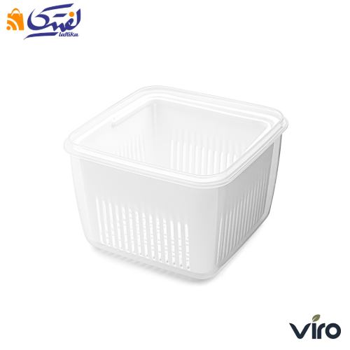 خرید ظرف فریزری سبد دار ایزی لاک پلاس مربع 3 برند ویرو - کد 613