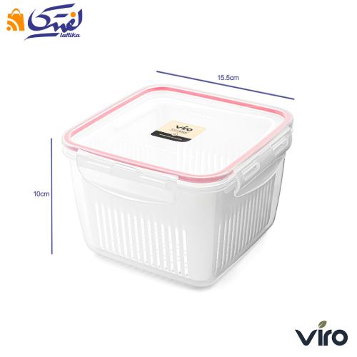 ظرف فریزری سبد دار ایزی لاک پلاس مربع 3 برند ویرو
