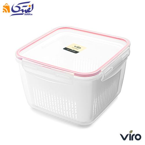 ظرف فریزری سبد دار ایزی لاک پلاس مربع 4 برند ویرو - کد 614