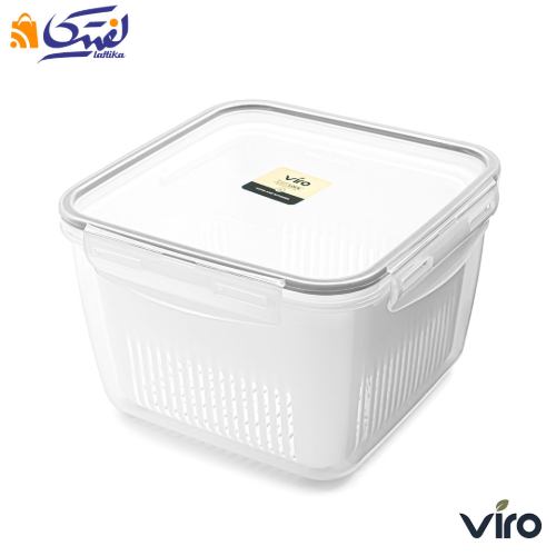 قیمت ظرف فریزری سبد دار ایزی لاک پلاس مربع 4 برند ویرو - کد 614